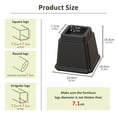 thumbnail image 2 of Lutown-Teen Bed Risers 5 inch Heavy Duty Furniture Risers for Sofas, Chair Risers Sofa Risers Table Risers Set of 8 Pack, Black, 2 of 6