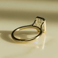 thumbnail image 5 of vylahjewellery 10K Vermeil Yellow Gold Solitaire Engagement Ring Bezel Emerald Diamond Anniversary Ring Moissanite Birthday Gift Ring, 5 of 8