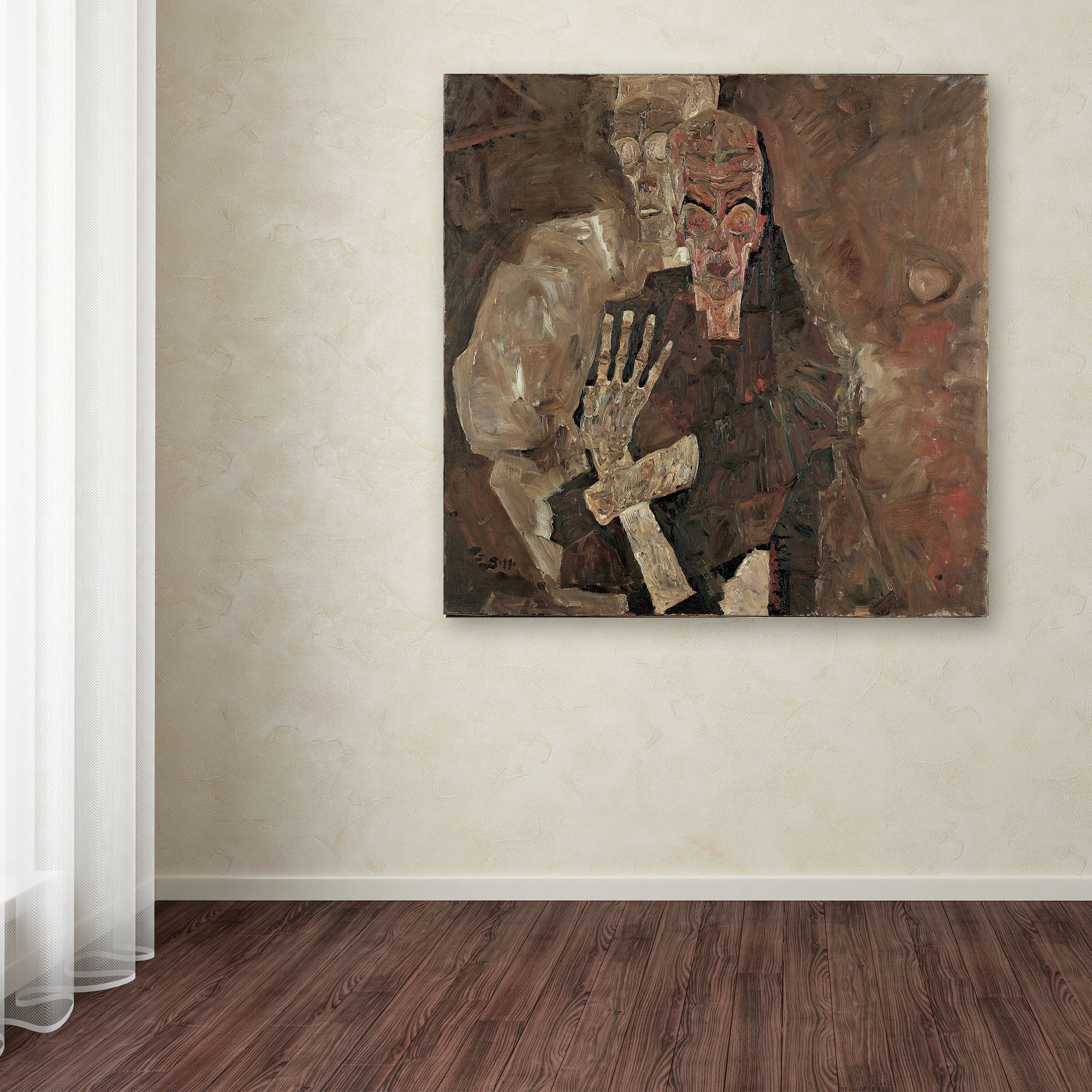 Egon Schiele 'Death And Man' Canvas Art