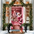 thumbnail image 4 of BAOPAI 70.86x35.43in Christmas Door Cover Decorations Santa Claus Front Door Cover Xmas Hanging Banners Background for Christmas Xmas Holiday Winter Home Indoor Outdoor Decorations(Red), 4 of 6