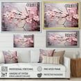 thumbnail image 4 of Designart "Cherry Tree Bloom in White and Pink I" Floral Framed Wall Art - Traditional Pink Cherry Hallway Framed Wall Art Decor, 4 of 6