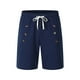 thumbnail image 4 of WILLBEST Pantalones Cortos Casuales para Hombre, para Actividades Al Aire Libre, Cómodos, de Color Sólido, Corte Recto, para Verano y Otoño, de Fácil Cuidado, Lavables A Máquina., 4 of 8