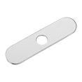 thumbnail image 3 of 10 Inch Escutcheon Hole Covers Stainless Steel Runway Shape Deck Plate, Brushed Silver, 3 of 5