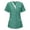 Mint Green, variant on Women's Nursing Scrub Tops Lightweight Housekeeping Uniforms Short Sleeve Henley Neck Scrub Cleaning Button Down Uniform Nurse T Shirt