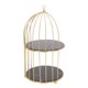 thumbnail image 4 of Estante De Almacenamiento Para Jaula De Pájaros, Organizador De Soporte De Maquillaje De Doble Capa Con Material De Vidrio De Hierro Para Tocador De Encimera De Baña, 4 of 7
