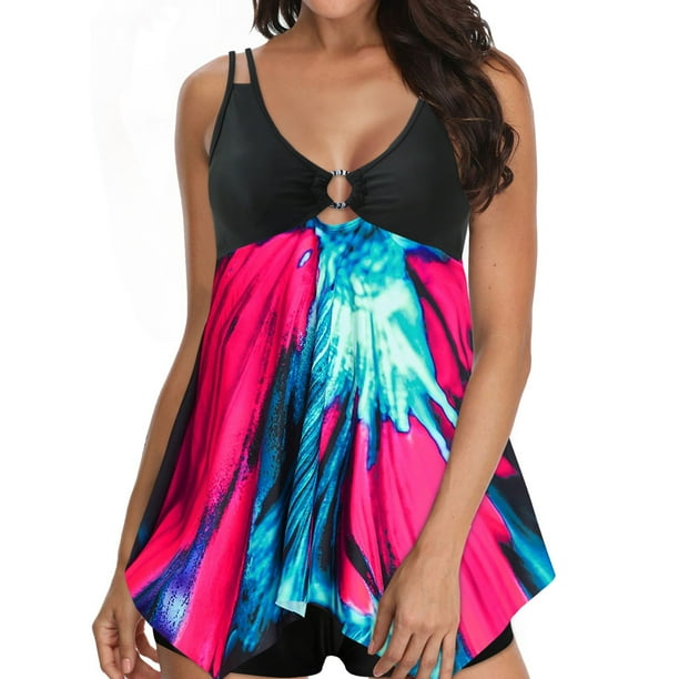 TAIAOJING Female Swimsuits Tummy Control Bathing Suits Swimsuit Flowy