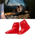 thumbnail image 2 of 1 par de pantuflas portátiles de plumón de pato, cálidas y resistentes para acampar en invierno. Rojo L, 2 of 9