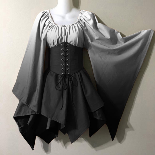 Disfraz de Halloween, vestido renacentista, medieval, retro, gótico, traje de escenario