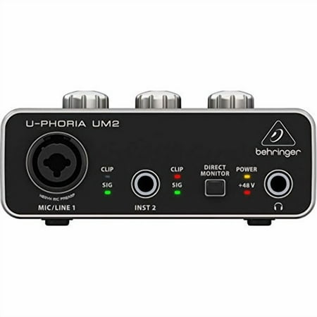 Behringer UM2 Audiophile 2x2 USB Audio Interface w/ Mic Preamplifier