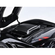 2019 Chevrolet Corvette C7 ZR1 Black with Carbon Top 1/18 Model Car by Autoart