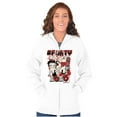 thumbnail image 3 of Kanji Betty Boop Hashtag Flirty XOXO Women Plus Size Zipper Hoodie Brisco Brands 2X, 3 of 5
