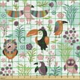 thumbnail image 2 of Ambesonne Tropical Fabric by the Yard Upholstery, Hawaiian Toucan Bird, 10 Yards, Multicolor, 2 of 5