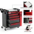 thumbnail image 3 of 5-Drawer Rolling Tool Chest with Lock, Large Mobile Tool Cart & Cabinet for Garage Workshop Storage,Tool Box Red, 3 of 7