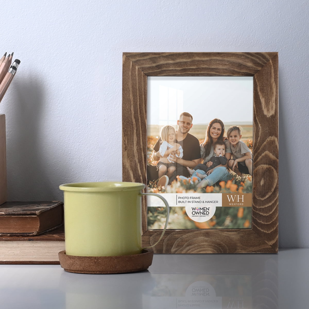 Woodgrain 3.5 in. x 5 in. Walnut Picture Frame