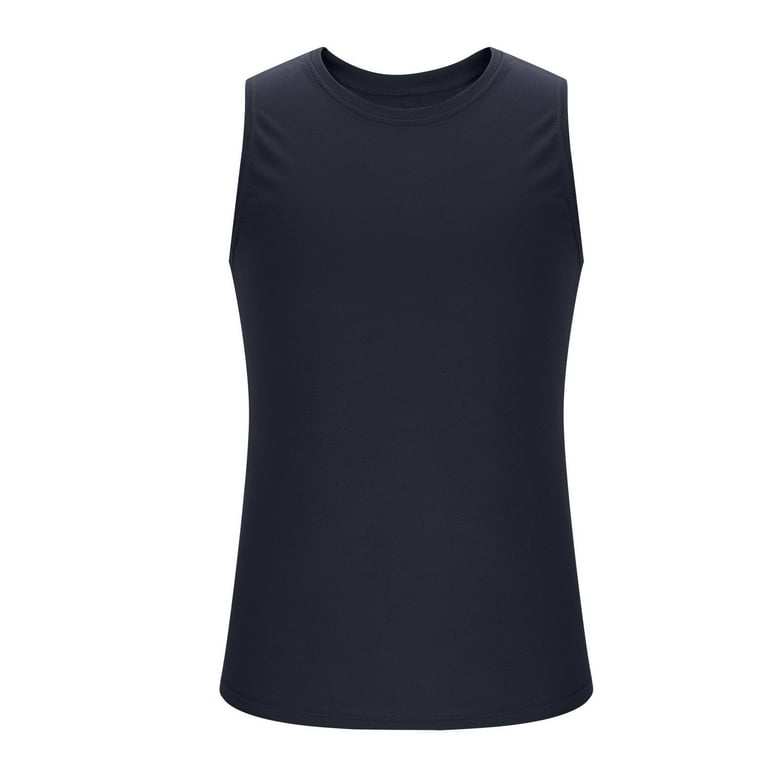 Fashion Men Tank Tops Gym Plus Size Casual Solid Color Sleeveless