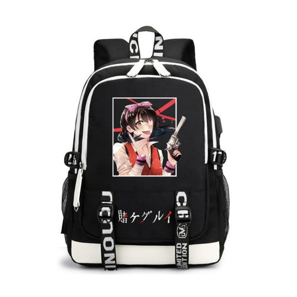 Mochila escolar infantil con dibujos animados Jabami Yumeko de Kakegurui, 45 cm