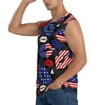 thumbnail image 3 of Lsque American With Lips Print Men's Cotton Blend Sleeveless Muscle Shirts (S-3XL)- Moisture Wicking, Odor Protection, UPF 30+,XX-Large, 3 of 8