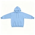 thumbnail image 5 of CONZONE Women Hoodies Long Sleeve Drawstring Hooded Sweatshirts For Women Solid Color Cozy Fall Winter Pullover Womens Hoodies With Pocket, 5 of 5