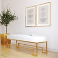 thumbnail image 2 of American Home Classic Laurence Steel and Fabric Bench in High Polish Gold/Black, 2 of 2