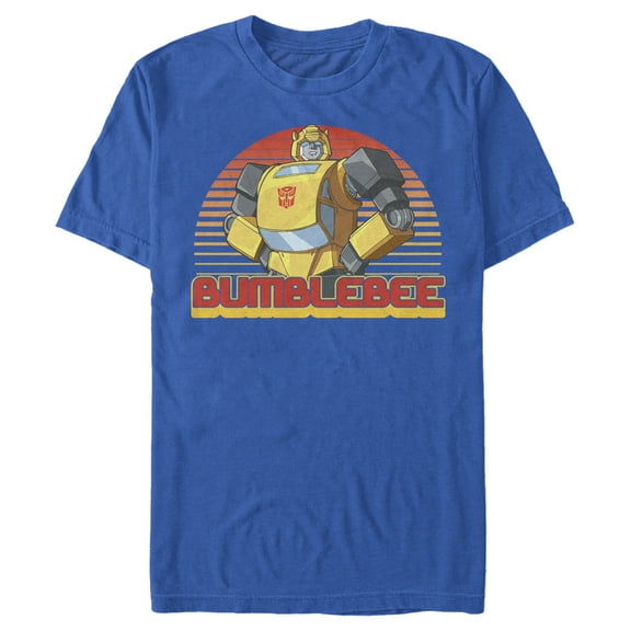Men's Transformers Retro Bumblebee  Graphic Tee Royal Blue Large