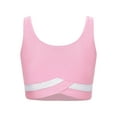 thumbnail image 3 of JanJean Kids Girls Athletic Sports Vest Top Soft Crop Cami Sleeveless Shirt Bra Tops Gymnastics Pink 12, 3 of 6