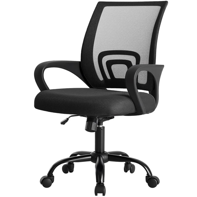 Silla de escritorio ergonómica DUMOS de respaldo medio con soporte lumbar