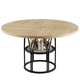 thumbnail image 1 of Yeshouse Mesa de comedor redonda de 120 cm para 4-6 personas, con estante de almacenamiento y marco de metal resistente, ideal para cocina, sala, apartamento y oficina, 1 of 6