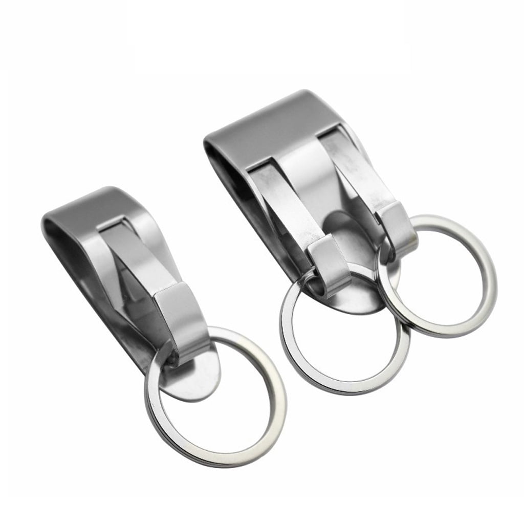 Quick Release Clip-on Belt Key Ring Holder Stainless Steel Caretaker Security 