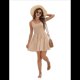 thumbnail image 3 of Vestidos Fluidos para Mujer, Sin Mangas, de Verano, Informales, para Playa, Vacaciones, Color Albaricoque, L, 3 of 7