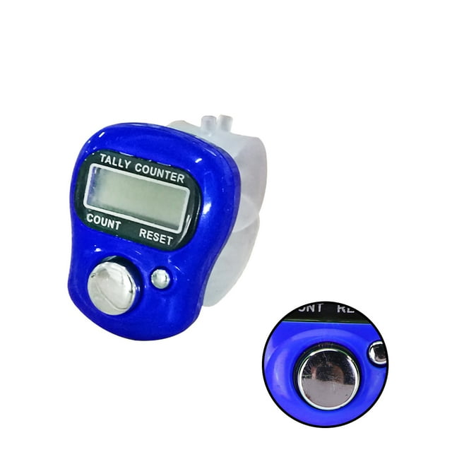 Xingzhi Counter Stitch Resettable Practicality LCD Electronic Counters Counting Tools Hand Accessories Knitting Sewing Tool Royal Blue 1Set