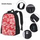 thumbnail image 3 of Easygdp Red Hibiscus Flower Mochila para Niños y Niñas con Set de Caja de Almuerzo y Estuche para Lápices 3 en 1, Mochila Escolar Estampada para Adolescentes, 3 of 7
