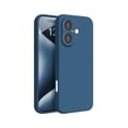 thumbnail image 1 of PANDACO Soft Shell Matte Navy Case for iPhone 16, 1 of 3