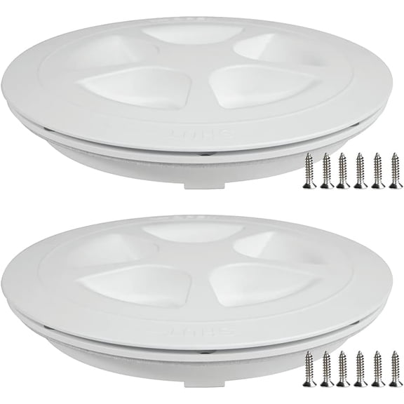 SEAFLO Deck Plate Hatch for Marine Boat Kayak Choose Size, Color and Storage Bag (8", White with No Storage Bag 2-Pack)