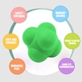 thumbnail image 2 of Bola De Reacción Pelota de reacción de entrenamiento de baloncesto hexagonal de 5,5 cm para niños adultos (verde) Hugtrwg  Para Estrenar, 2 of 4