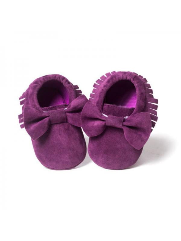 purple baby shoes