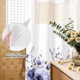 thumbnail image 3 of No Hook Shower Curtain, Purple Blooms Floral Shower Curtains for Bathroom with See Through Top Window, Farmhouse Spring Flowers Botanical Waterproof & Washable Bath Curtain Standard 72"x72", 3 of 9