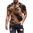 thumbnail image 6 of ZCFZJW 3D Horse Print T-Shirts for Men Big and Tall Regular Fit Casual Summer Short Sleeve Western Shirts Vintage Print Daily Vacation Tees Tops Multicolor#01 XXXL, 6 of 6