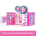 thumbnail image 4 of Barbie Dream Closet Toy Playset with Fashion Doll, Clothes, & Accessories, 3-ft-Wide with 25+ Pieces, 4 of 7