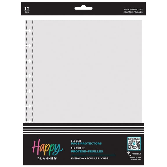 Happy Planner Snap-In Classic Page Protectors-Clear