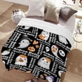 thumbnail image 5 of Personlized Ghosts Halloween Blanket Gifts for Girls Women Kids Fleece Lightweight Throws Blanket Spooky for Boys Soft Flannel Blankets Decorations-60 x80, 5 of 6