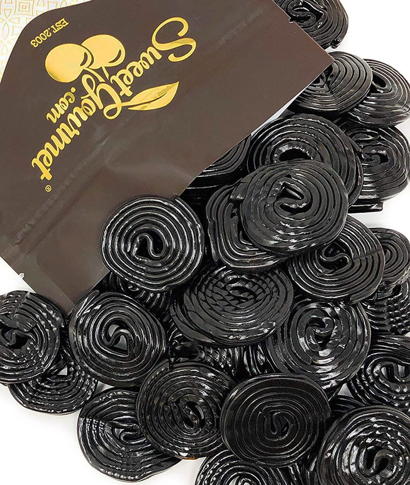SweetGourmet Italian Black Licorice Wheels | Bulk Candy | 2 Pounds