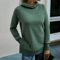 thumbnail image 4 of Ichuanyi Womens Fall Tops, Women Fashion Casual Solid Color Pullover High Neck Hooded Sweater, 4 of 8