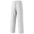 thumbnail image 5 of SUXIAN Pants For Kids Breathable Straight Leg Casual Trousers With Elastic Waist Unisex Comfortable Kid Pants White 14-15 Years, 5 of 6