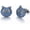 British Shorthair, variant on S925 Sterling Silver Cat Stud 11 Bareeds of Cats Earring for Women