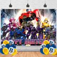 thumbnail image 1 of Yanonmyfd Cartoon Robot Birthday Party Decorations Transformerr Banner Cartoon Theme Party Decorations for Boys Indoor Outdoor Birthday Party Supplies Backdrop （5*3FT), 1 of 1