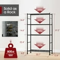 thumbnail image 5 of Sakugi 4-Tier Wire Shelving Unit, 33.1"W x 12.6"D x 57"H, 1000lbs Total Capacity, Heavy-Duty Shelf, 5 of 5