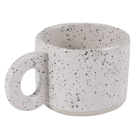 

280Ml Ring Handle Ceramic Mug Candy Color Milk Coffee Cup - White