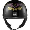 GLX DOT Women's Flame Half Motorcycle Helmet, Pink, S