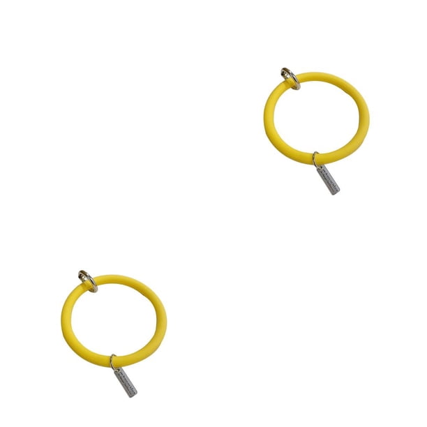 Tholdsy Cadena para teléfono móvil Hombres Mujeres Impermeable Flexible Desmontable Anti-pérdida Anillo colgante Viaje Deporte Cordón Negro Amarillo claro 2piezas