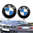 thumbnail image 1 of 82mm + 74mm Auto Emblem For Bmw Front Bonnet Tailgate Rear Trunk Logo Badge, 1 of 5